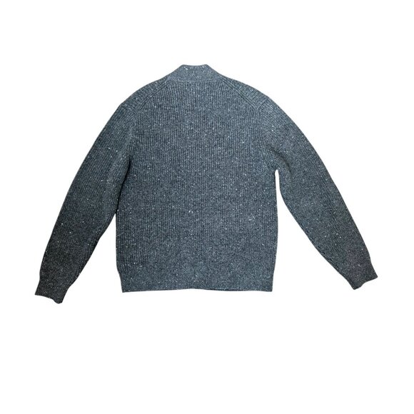 Marine Layer Inverness Sweater Jacket XL Charcoal White &/Blue Specks Zip-Up NWT - Picture 4 of 7